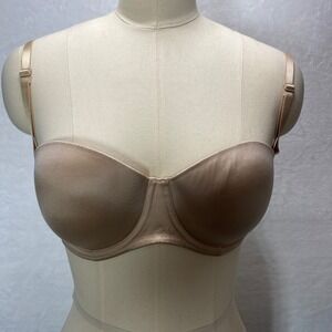 Victoria Secret Beige 36C‎ Strapless Bra Padded Seamless